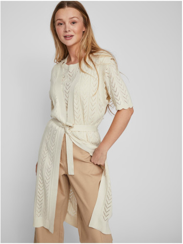 Creamy Women's Sleeveless Cardigan VILA Shelley - Ladies