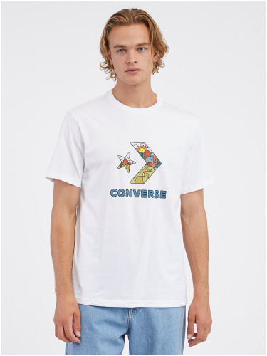 White men's T-shirt Converse Star Chevron