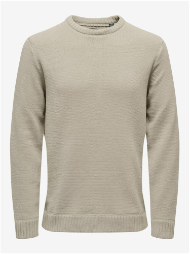 Beige Mens Sweater ONLY & SONS Ese - Men