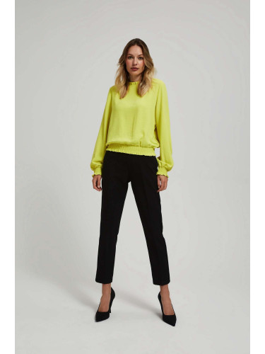 Marisse Crease Trousers With 7/8 Legs, Black