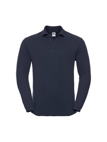 Navy blue long sleeve polo shirt Russell