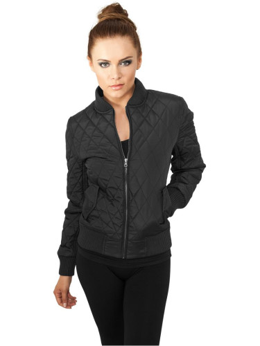 Women's nylon jacket Diamond Quilt black