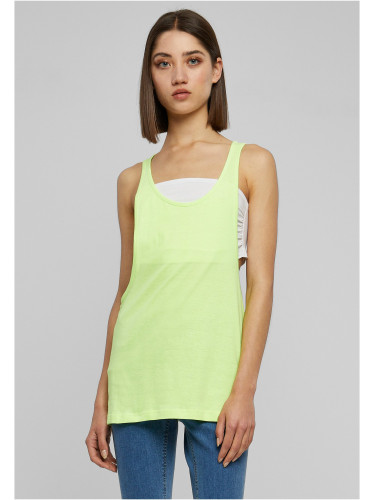 Women's loose neon tank top neonyellow