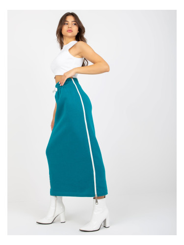 Sea midi sweatshirt skirt with tie