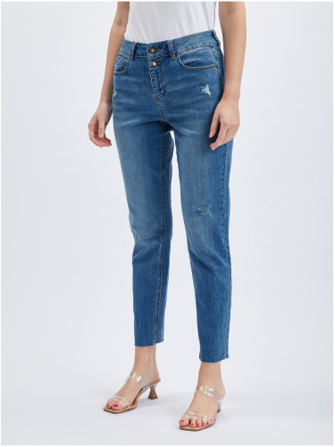 Orsay Navy Blue Women's Straight Fit Jeans - Women's