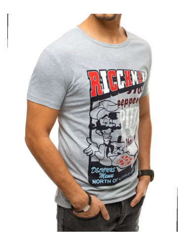 Grey men's t-shirt RX4373 with print