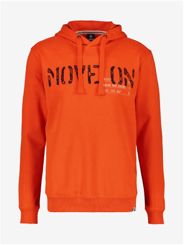 Orange men's hooded sweatshirt LERROS