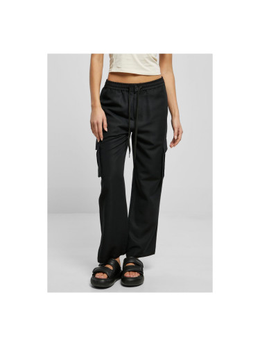 Women's Trousers Vicose Straight Leg Cargo - Black