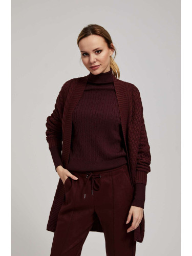 Marisse Long Chestnut Cardigan