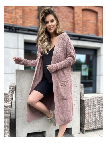 Salmon cardigan Och Bella BL-1013.coral