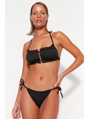 Trendyol черен тунел висок крак бикини дъното
