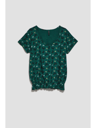 Marisse Women's T-Shirt L-Ts-4054 Palm Leaf