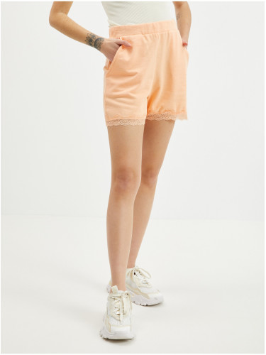 Orsay Orange Women's Sweat Shorts with Lace - Women's