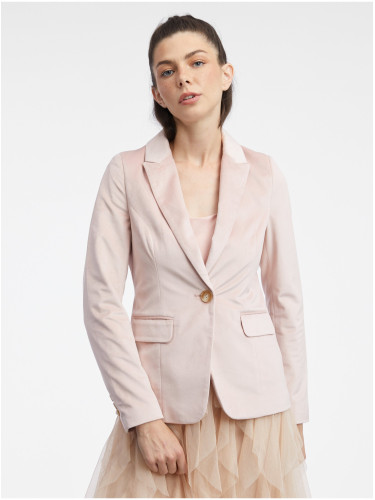 Orsay Light Pink Women's Velvet Blazer - Women's