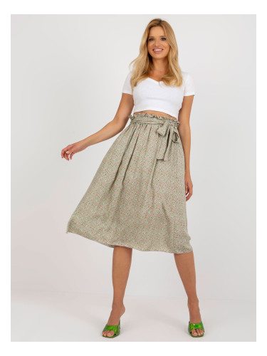 Light green and pink flowing skirt from RUE PARIS