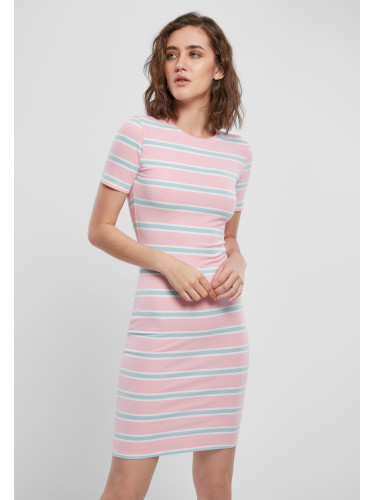 Women's Stretch Stripe Dress Pink/Ocean Blue