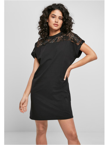 Women's dress with black lace