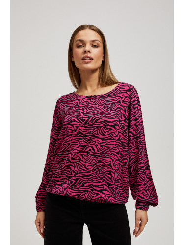 Marisse Patterned Fuchsia Shirt