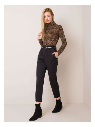 Black high-waisted trousers