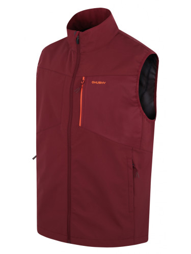 Men's softshell vest HUSKY Salien M burgundy