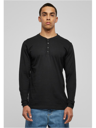 Henley L/S Basic T-Shirt Black