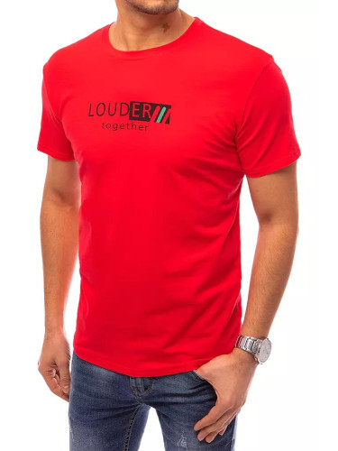 Red men's Dstreet T-shirt with print