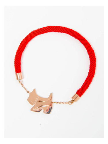 Bracelet with golden dog red