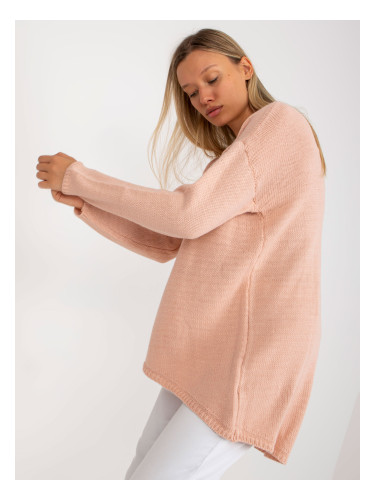 Dusty pink oversize sweater with longer back OCH BELLA