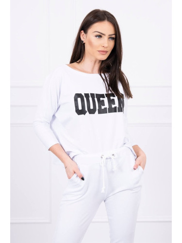 Queen print white print set