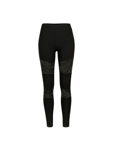 Women's leggings with laces black