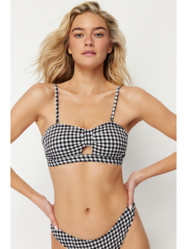 Дамски бански горнище Trendyol TBESS22BU0068/Black White