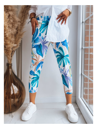 Дамски панталон FLOWER GARDEN зелен Dstreet