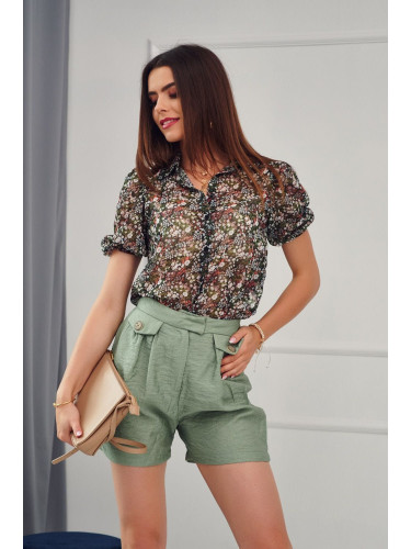 Casual women's khaki shorts