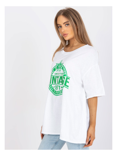 T-shirt-DHJ-TS-6862.24X-white-green