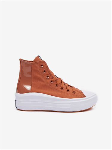 Brown women's Converse Chuck Taylor All Star Move ankle sneakers