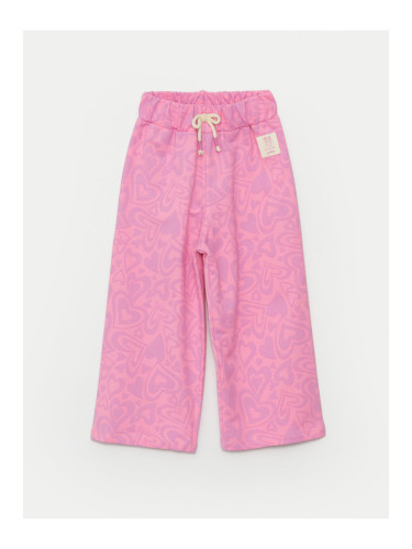 LC Waikiki Patterned Baby Girl Trousers with Elastic Waist