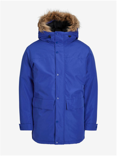 Blue Men's Winter Parka Jack & Jones Champ - Men