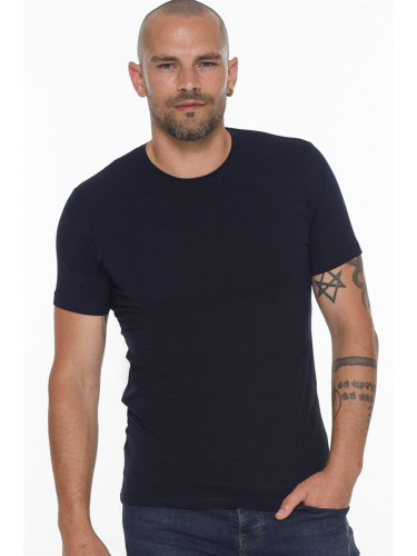 T8569 DEWBERRY BICYCLE COLLAR MEN'S T-SHIRT-LIGHT NAVY BLUE