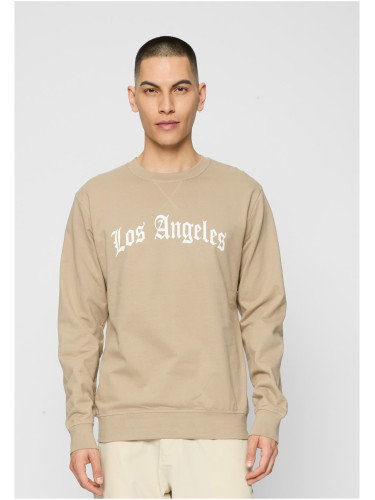 Los Angeles wording Crewneck darksand