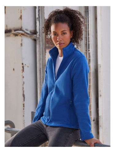 Blue women's fleece with stand-up collar Russell