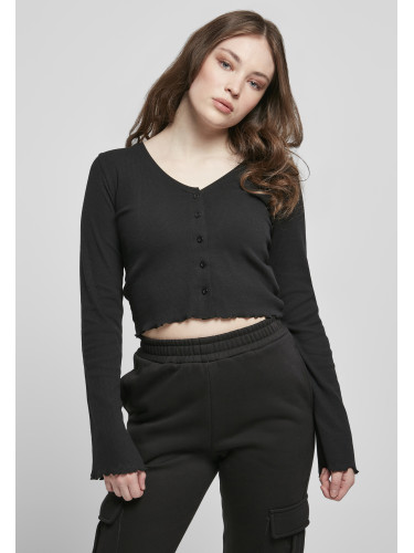 Women's cropped sweater - black