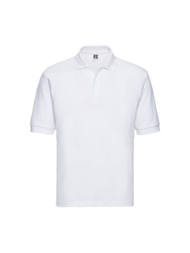 Men's White Polycotton Polo Shirt Russell