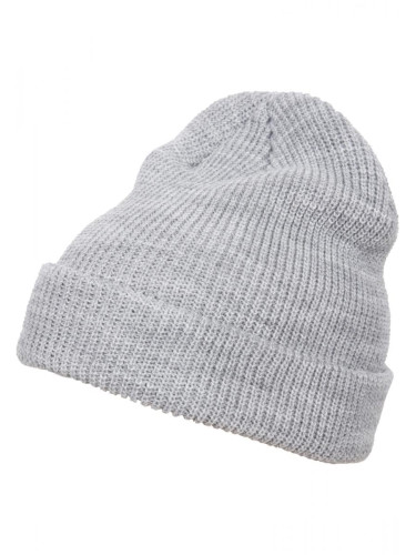 Long knitted hat heather grey
