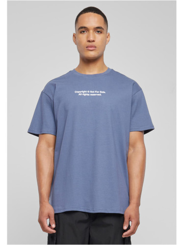 Oversize T-shirt with fingerprints, vintage blue