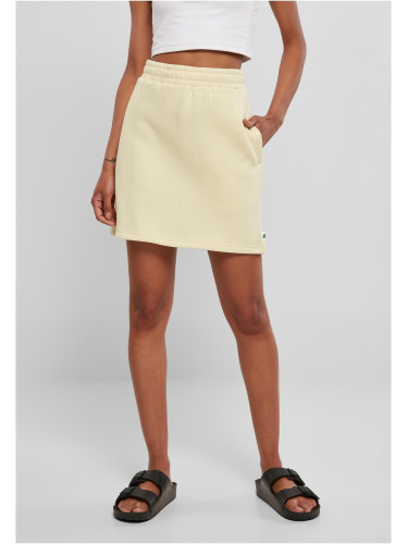 Women's organic terry miniskirt soft yellow