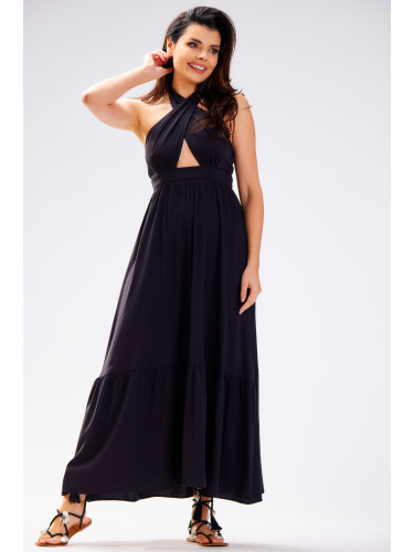 Awama Woman's Dress A583 Black