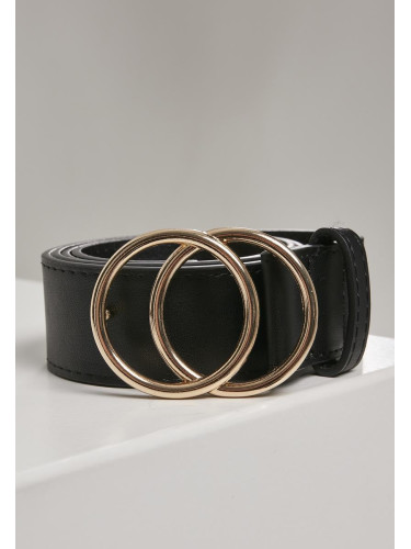 Belt with ring buckle black