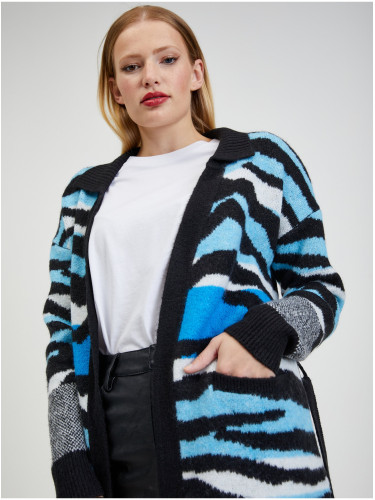 Orsay Blue-Black Women's Patterned Cardigan - Women's