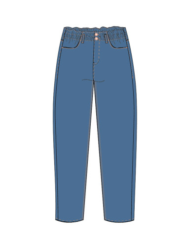 WOMEN'S JEANS L-JE-4015 D.Blue