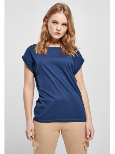 Women's spaceblue Extended Shoulder T-Shirt